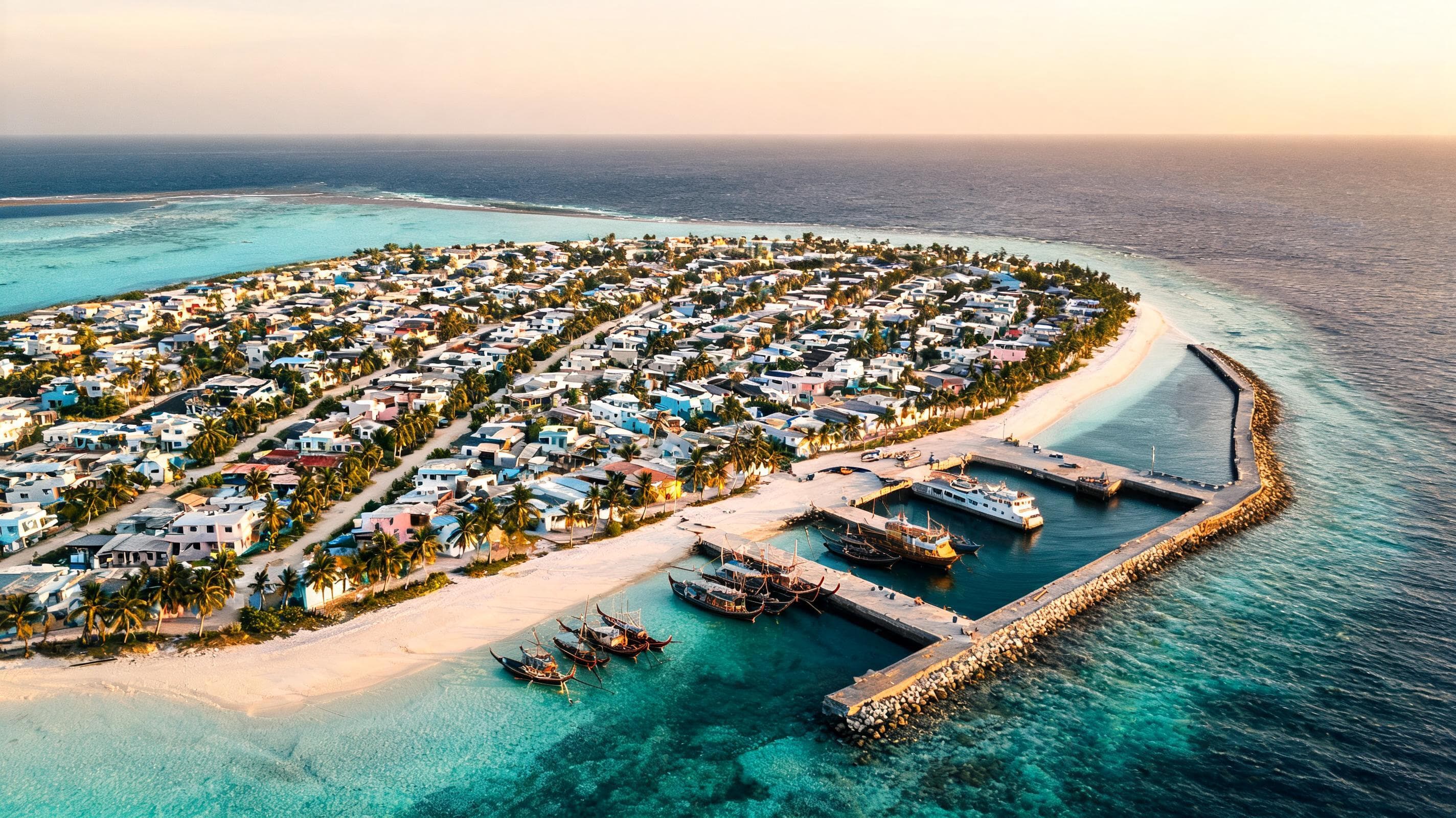 Aerial view of Mahibadhoo island